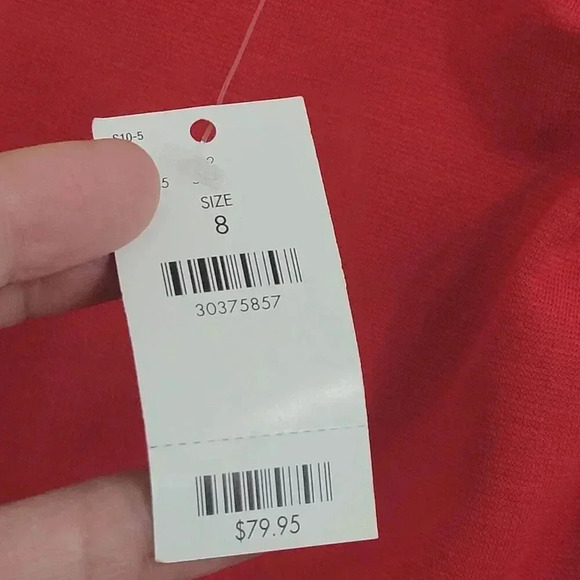 NWT The Limited Red Sheath Dress 8 With Cap Sleeves & Back Zip Closure 18CT - Picture 6 of 8